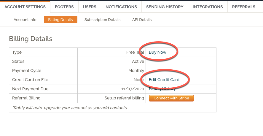 Where Do I Enter Or Edit My Credit Card Information Robly Support