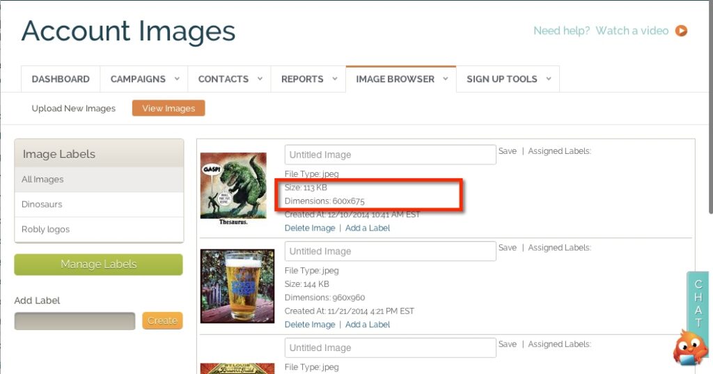 What size should my images be?